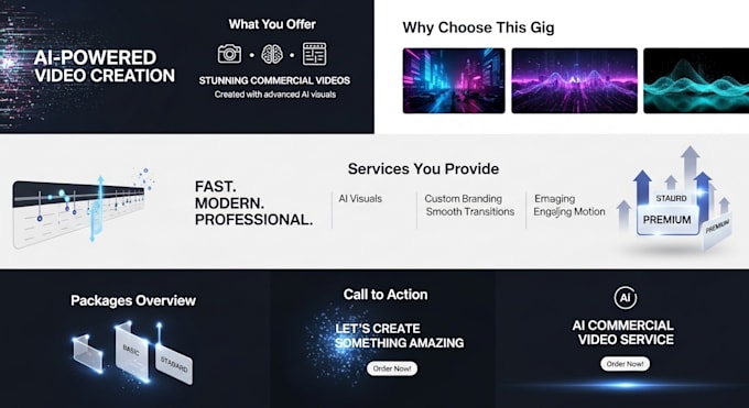 create a stunning commercial video using ai generated visuals