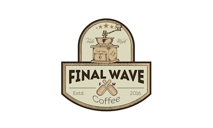 design extraordinary wave cafe coffee logo