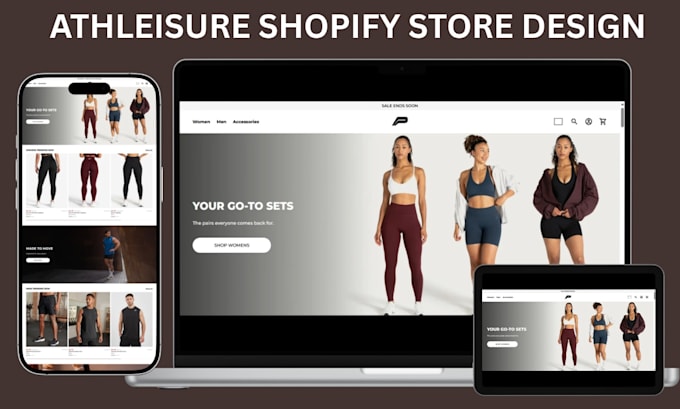 build athleisure clothing store activewear website gym wears store fashion store