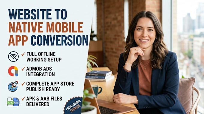 convert your website into android app with offline and admob support