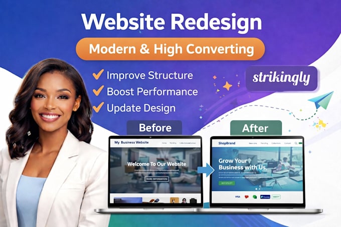 strinkingly website wix website carrd website weebly onepage i o website design