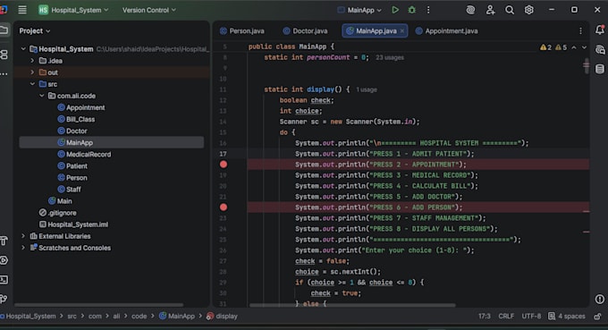 java console app development