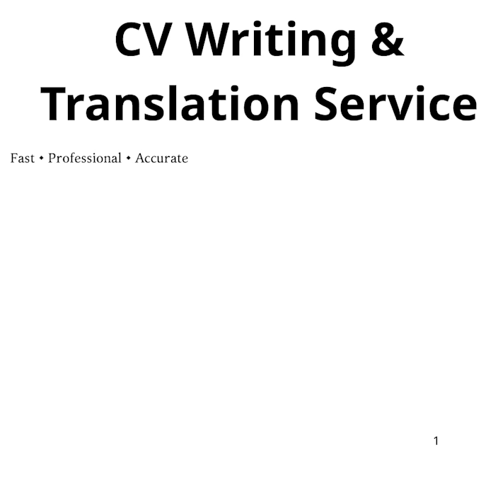 translate text and create cv resume