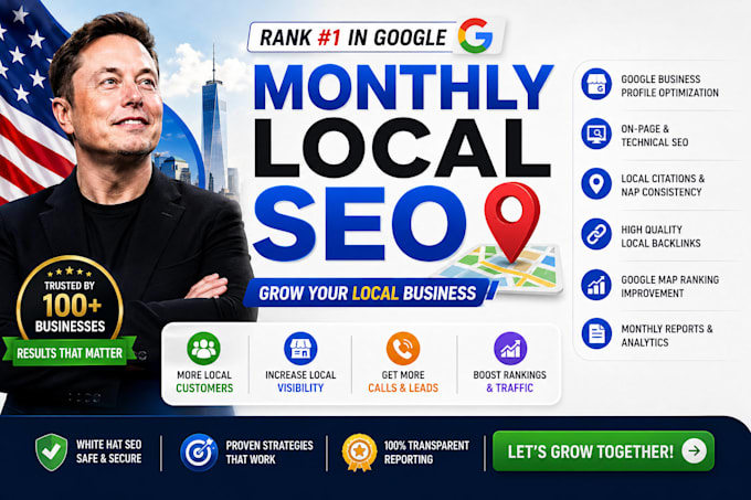 monthly local SEO services, gmb optimize to rank website on google