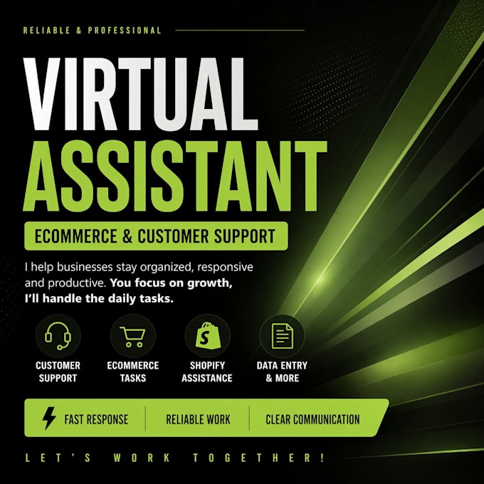 be your virtual assistant for ecommerce and customer support