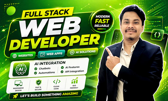 build or rebuild custom website as a full stack web, software and API developer