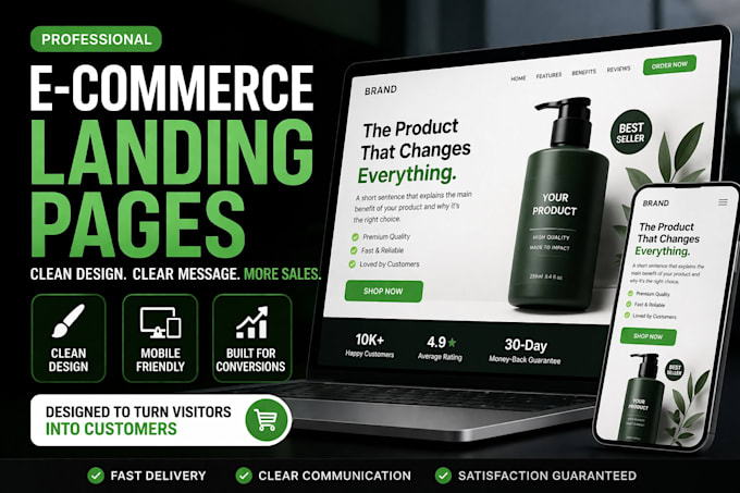 Create a high converting ecommerce landing page