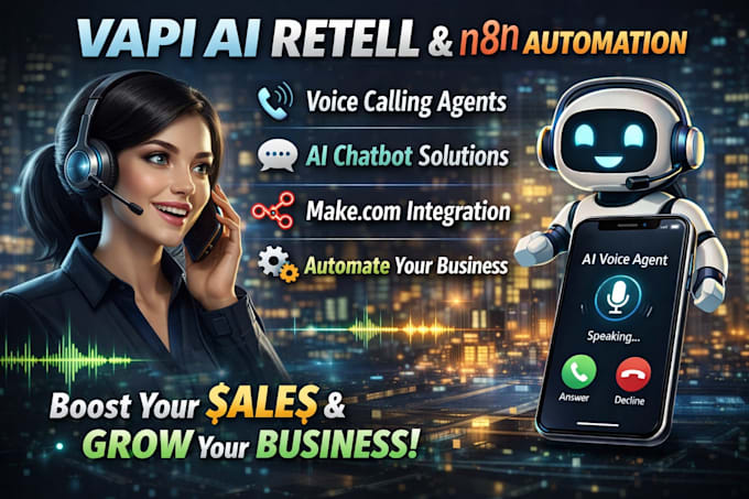 do vapi ai retell n8n ai calling bot agent make com automation vapi chatbot