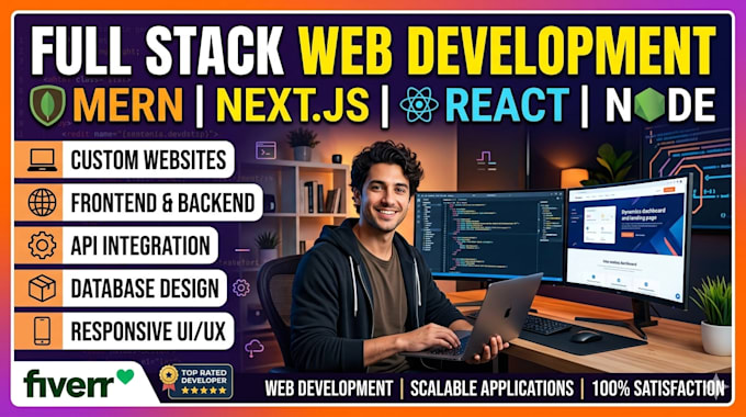 build custom full stack website, fast delivery