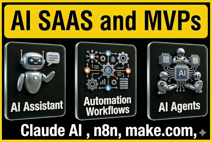 make ai saas and mvps using claude, gpt, langchain, n8n, make, rag, chatbot, API