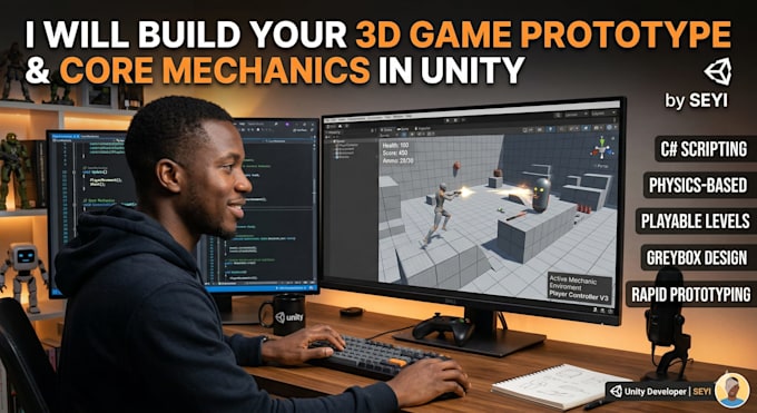 build your 3d game prototype and core mechanics in unity
