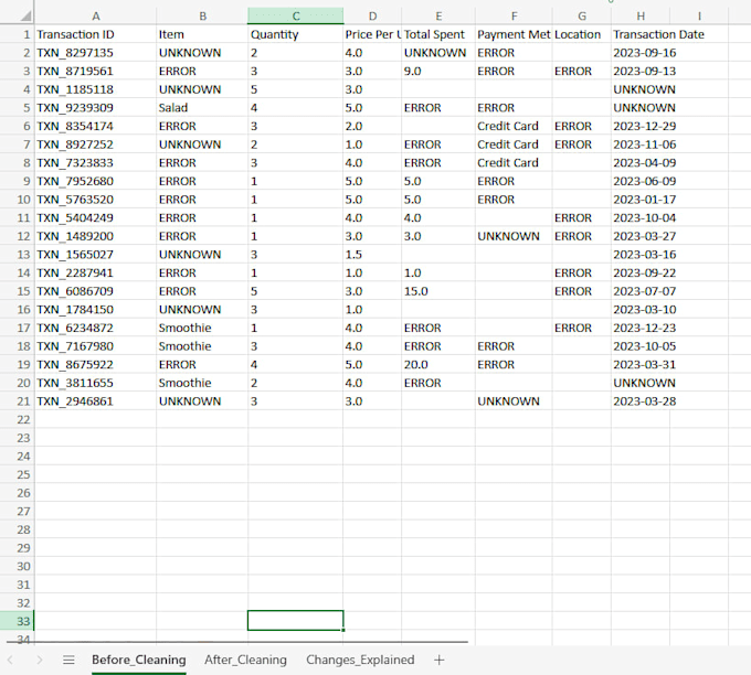 clean and format your messy CSV or excel data