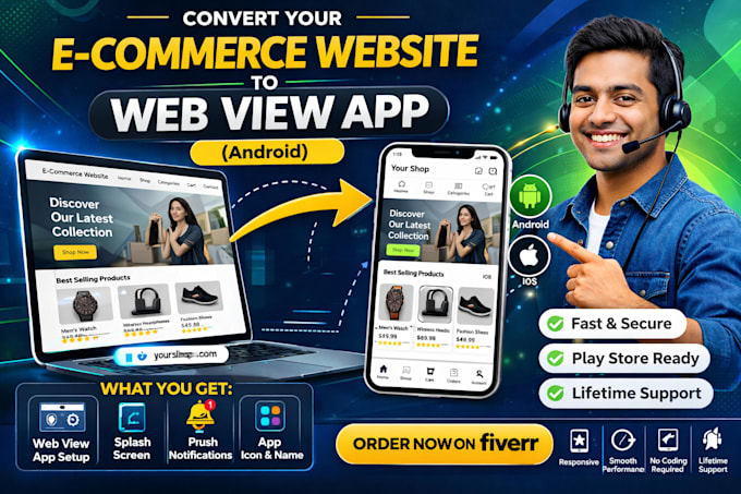convert your ecommerce website into android webview app