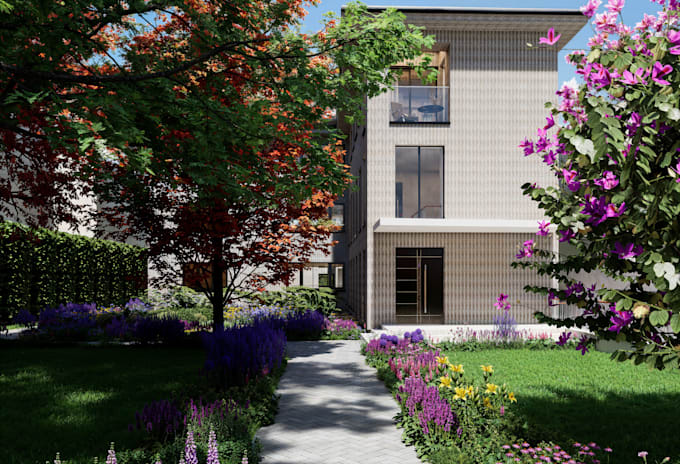 create 3d model and exterior render