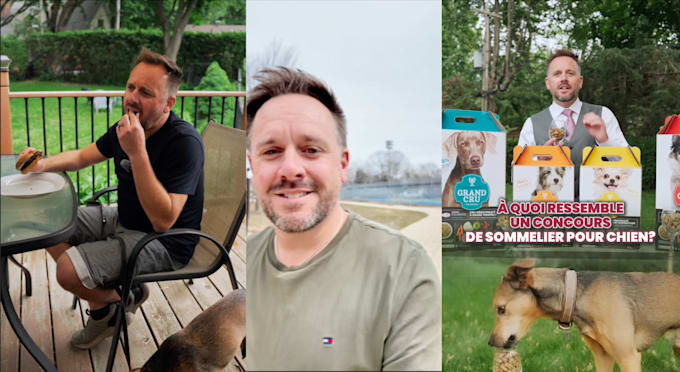 create male authentic ugc video in french or english