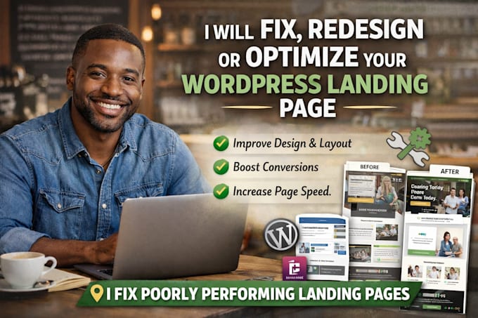 fix and optimize wordpress landing page for better conversions
