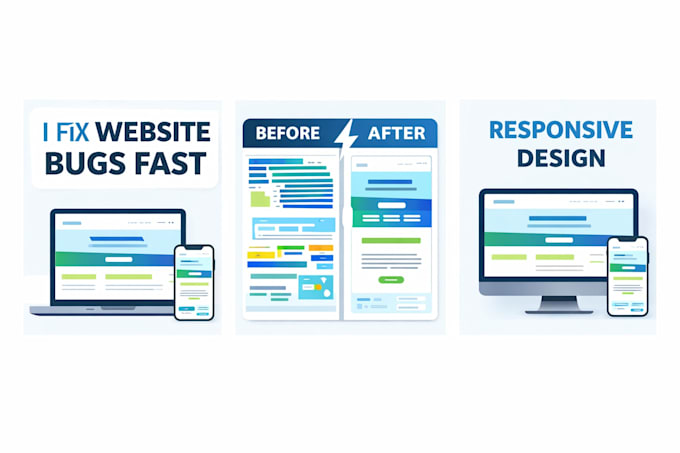 fix HTML CSS bugs and make your website responsive