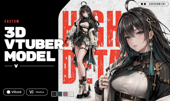 create a 3d anime model, vtuber model, or vrc avatar