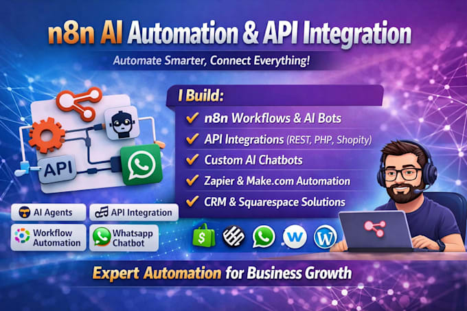do api integration squarespace api n8n ai agent php n8n workflow ai automation