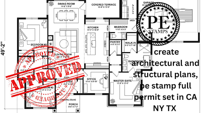 Create architectural and structural plans, pe stamp full permit set in ...