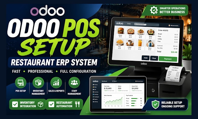 odoo restaurant setup pos system, odoo pos, odoo erp with full integration