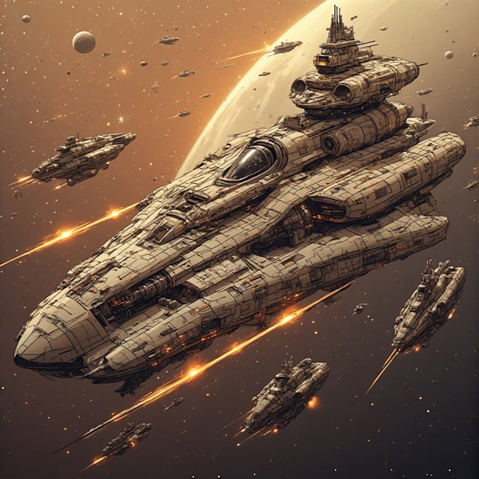 design futuristic sci fi spaceships and spacecraft art