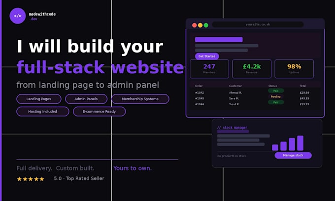 build and design your website