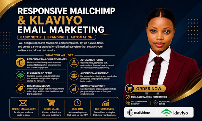 design responsive mailchimp and klaviyo for your store