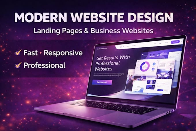 Design a modern and responsive website or landing page by Rayan09725 ...