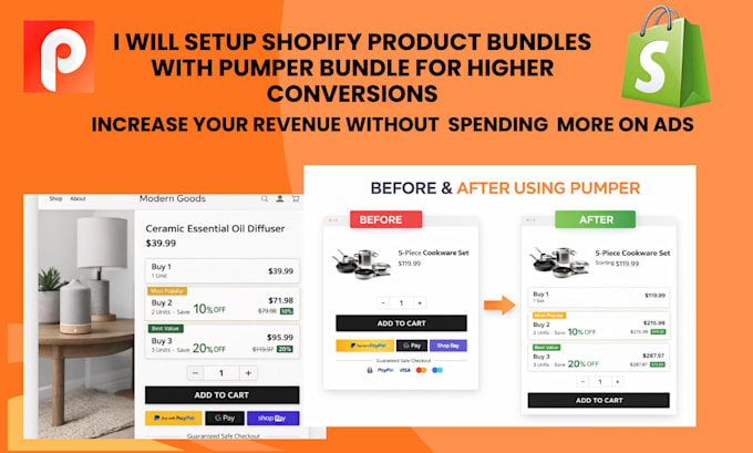 setup shopify product bundles with pumper bundle for higher conversions
