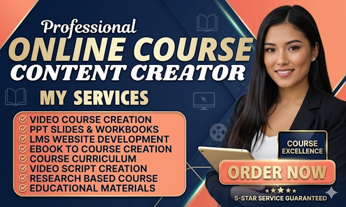 improve existing course materials, PPT slides, online course content creation