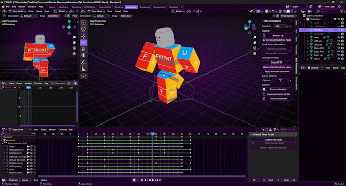 create r6 character animations for your roblox game