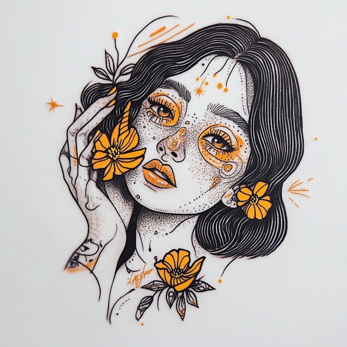 draw minimalist tattoo arts