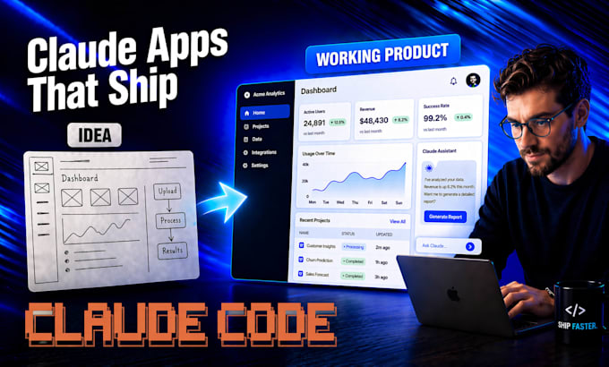 claude code full stack developer build saas with claude code web app developer