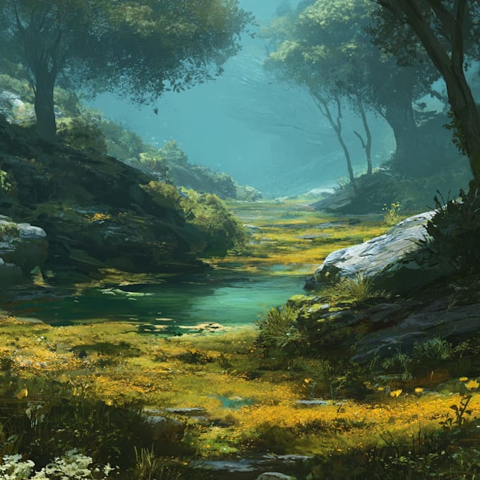 paint an environmental concept art