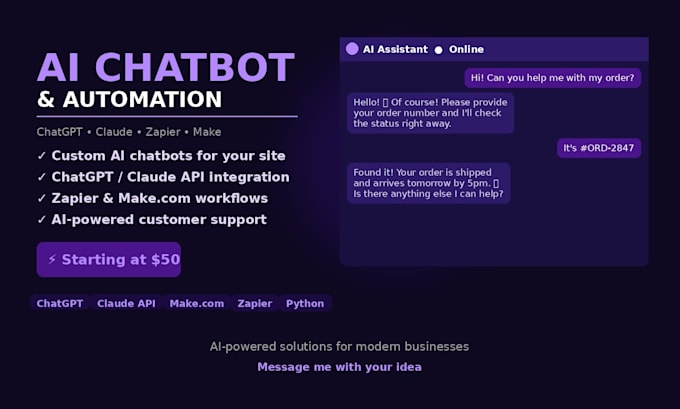 create a chatgpt powered bot or ai assistant for your site