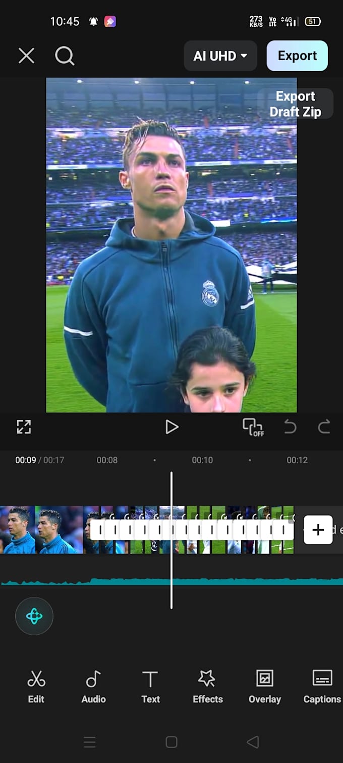 create viral football edits