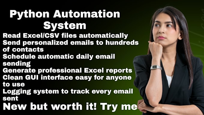 build a python automation system for excel ,email, and file tasks