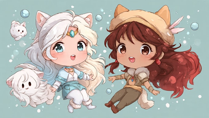 draw cute chibi art commissions