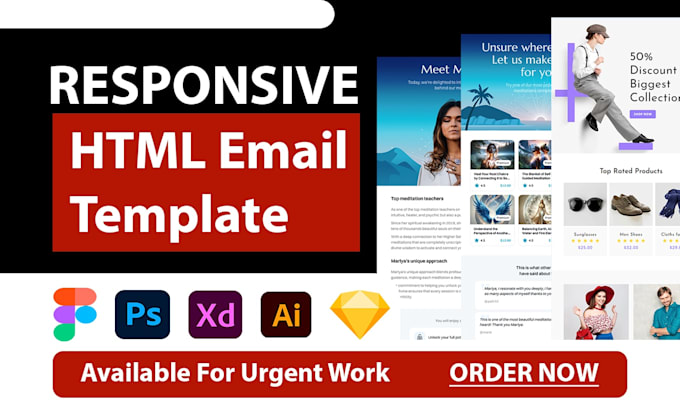 convert figma to responsive HTML email template for mailchimp and klaviyo
