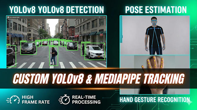build custom yolov8 and mediapipe target tracking scripts