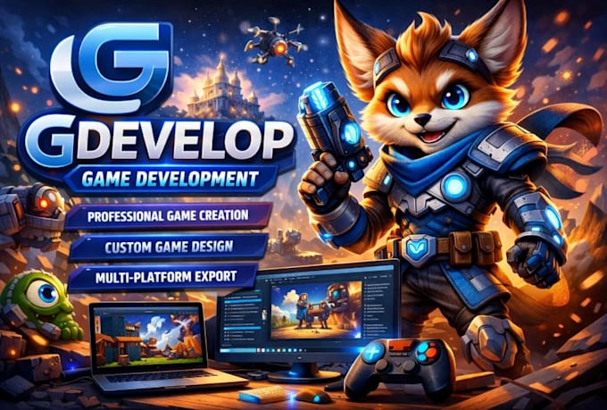 develop a professional gdevelop game for mobile or PC