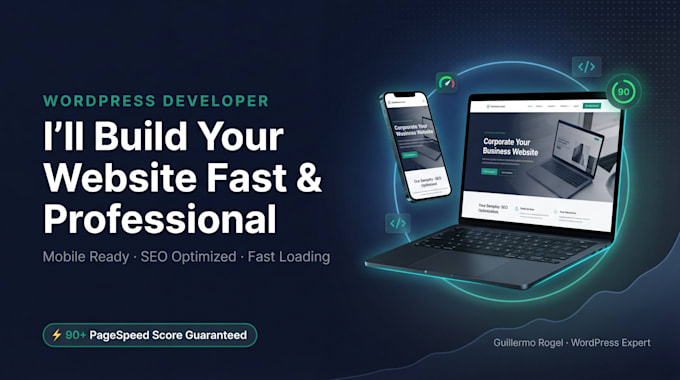 build a fast wordpress elementor website or landing page