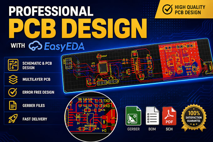 design custom pcbs and schematics using easyeda