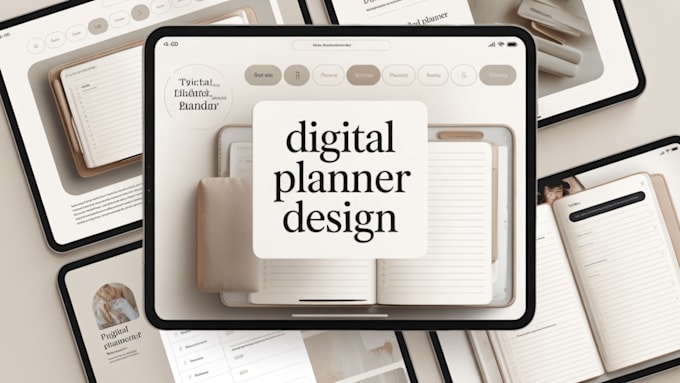 design hyperlinked digital planner, etsy digital product, ipad planner journal