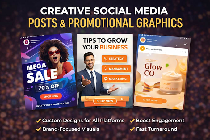 Design creative social media posts and promotional graphics by ...