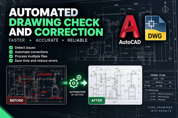 automate engineering drawing checks, corrections and autocad workflows