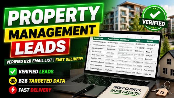 property management leads b2b email list