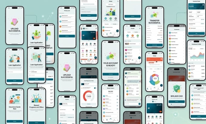 design high converting app store screenshots, app screenshots, and store design