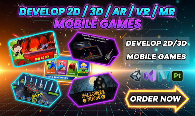 develop 2d 3d ar VR and mr mobile games